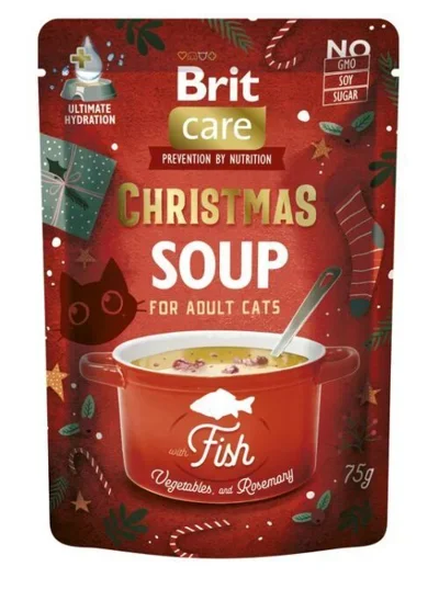 BRIT CARE CAT SOUP - CHRISTMAS FISH - 75G (15)