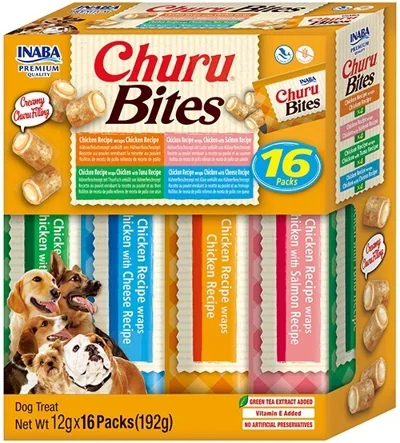 CHURU BITES DOG MULTIPACK 4 CHICKEN VARIETIES 16 PCS.