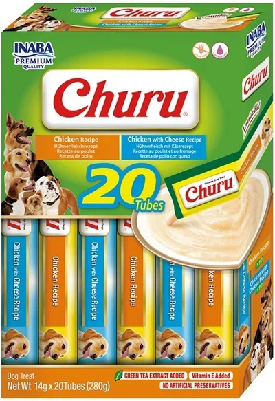CHURU PUREE DOG MULTIPACK 2 CHICKEN VARIETIES 20 PCS.