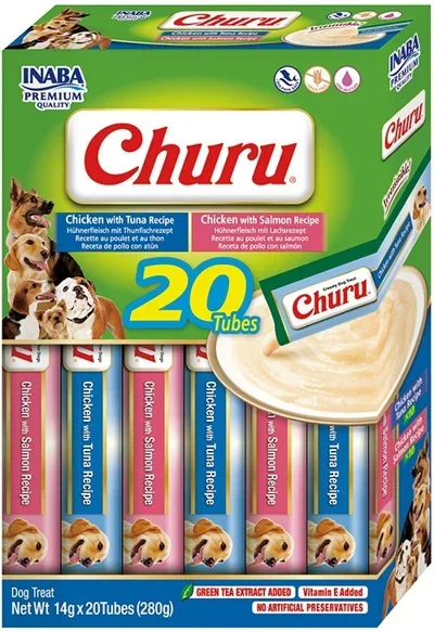 CHURU PUREE DOG MULTIPACK 2 CHICKEN SEAFOOD VARIETIES 20 PCS