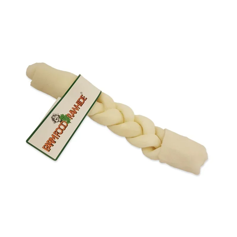 FARM FOOD RAWHIDE DENTAL BRAIDED STICK M