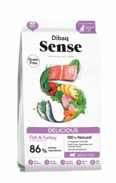 DIBAQ SENSE CAT DELICIOUS ( FISH & TURKEY) 1,5KG