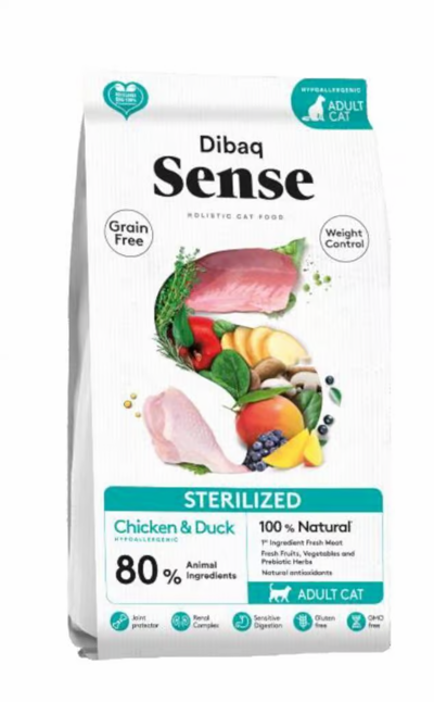 DIBAQ SENSE CAT STERILIZED ( CHICKEN & DUCK) 1,5KG