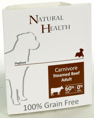NH DOG STEAMED CARNIVORE BEEF 395 GR