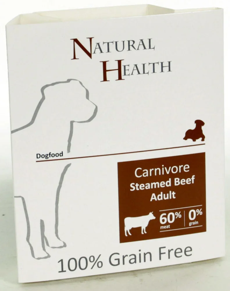 NH DOG STEAMED CARNIVORE BEEF 395 GR