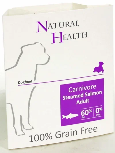 NH DOG STEAMED CARNIVORE SALMON 395 GR