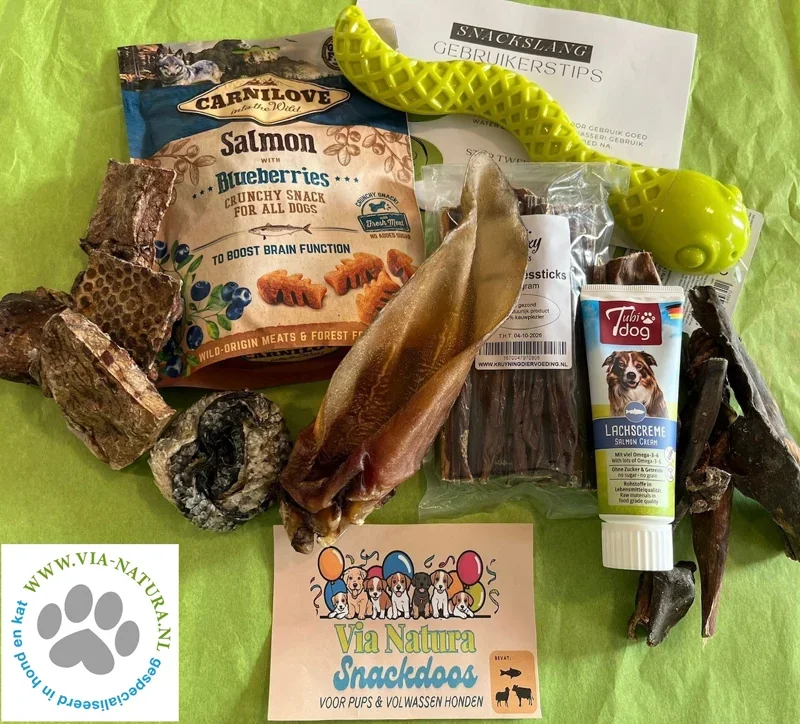 VIA NATURA SNACKDOOS VOOR PUPS & VOLWASSEN HONDEN