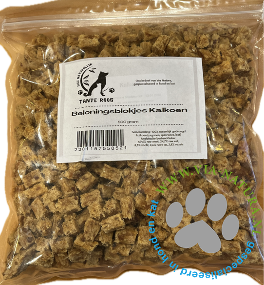 TANTE ROOS - BELONINGSBLOKJES KALKOEN 500 GRAM