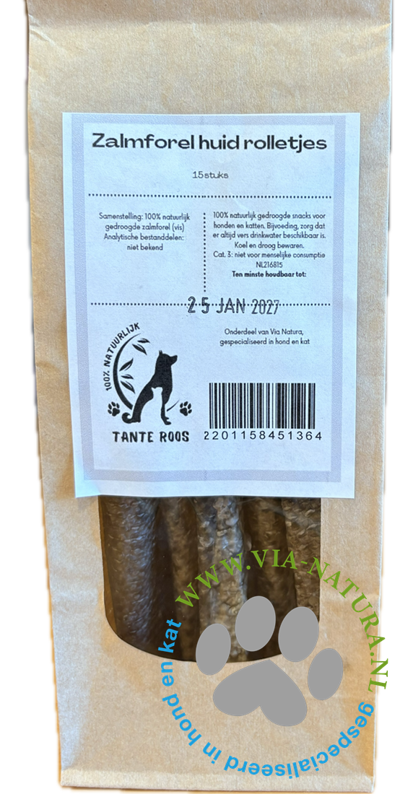 TANTE ROOS - ZALMFOREL HUID ROLLETJES 15 STUKS